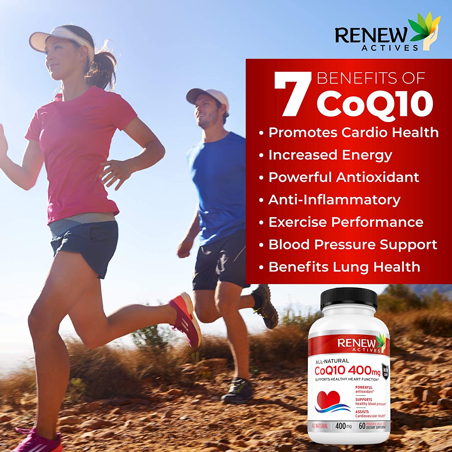 Renew Actives CoQ10 Ubiquinone Supplement 200Mg CoenzymeQ10 - for Cardiovascular,Neurological, & Immune System