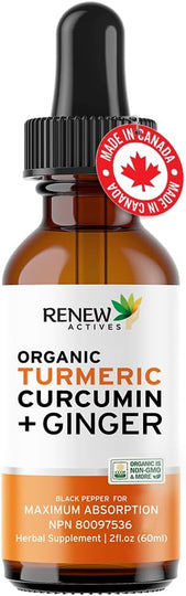 Organic Turmeric Liquid w. Ginger & Lemon Oil