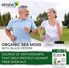 Load image into Gallery viewer, Renew Actives Sea Moss Capsules - Powerful Triple-Action Antioxidant Seamoss Pills with BioPerine®
