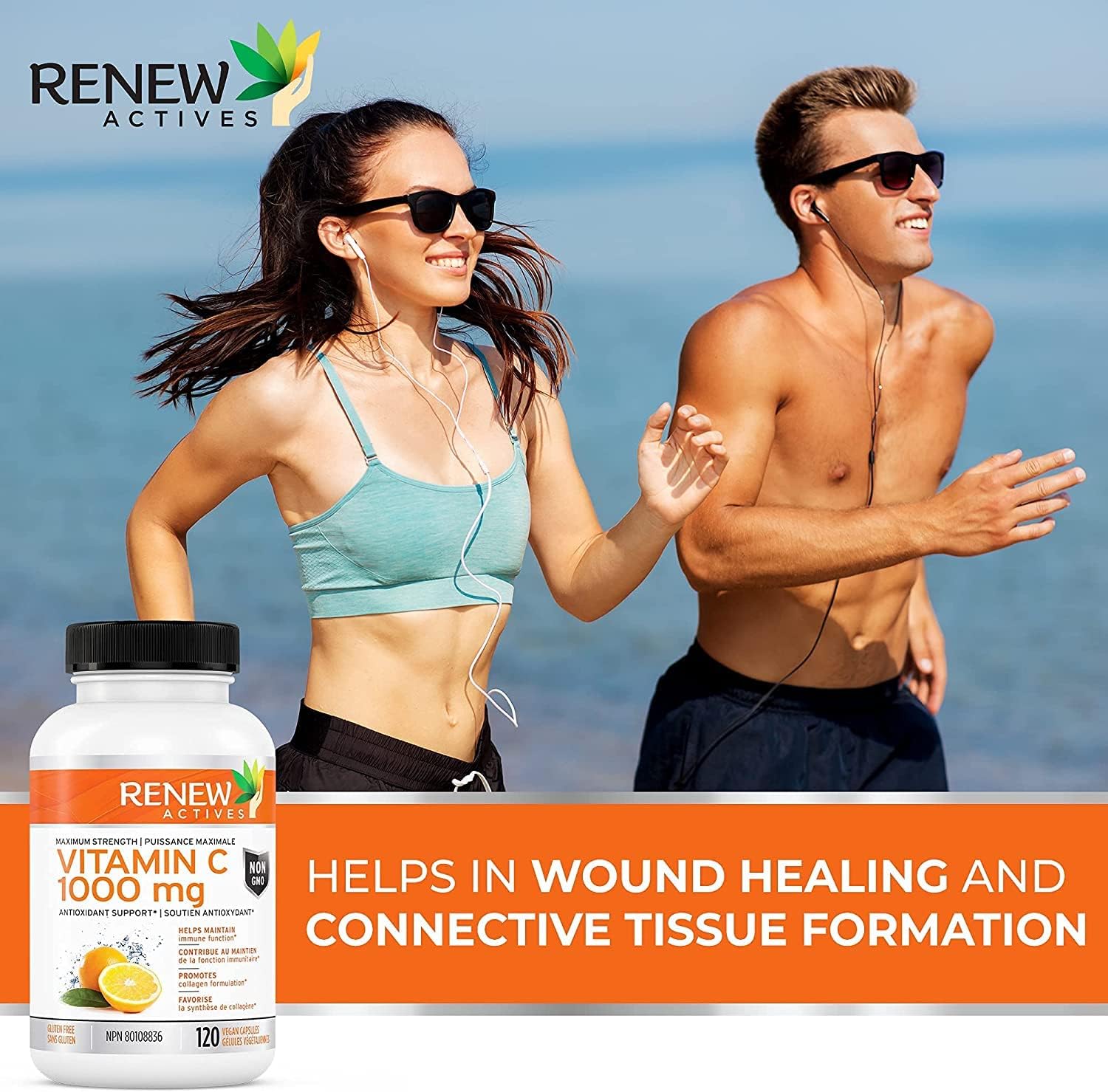 Renew Actives New Maximum Strength Vitamin C 1000MG Supplement - Antioxidant & Immune Booster
