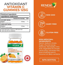 Load image into Gallery viewer, Renew Actives Vitamin C Gummies 125MG - Immune Support
