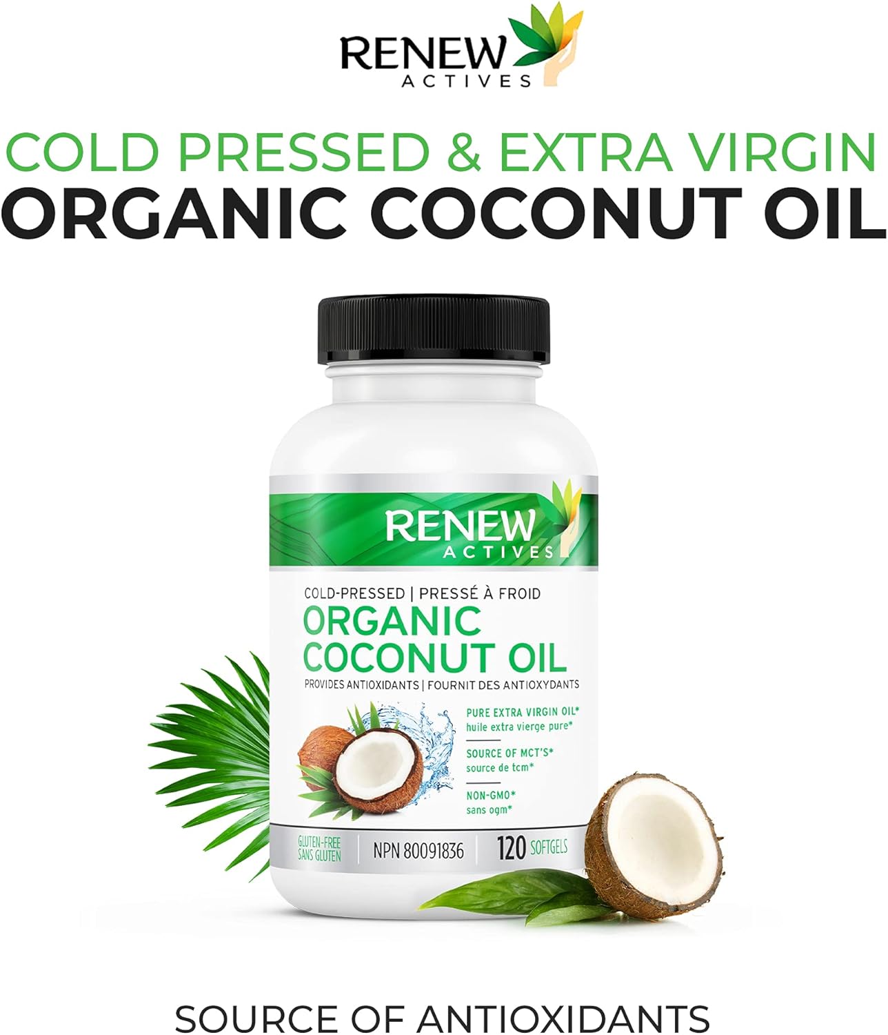 Organic Coconut Oil - 120 Capsules