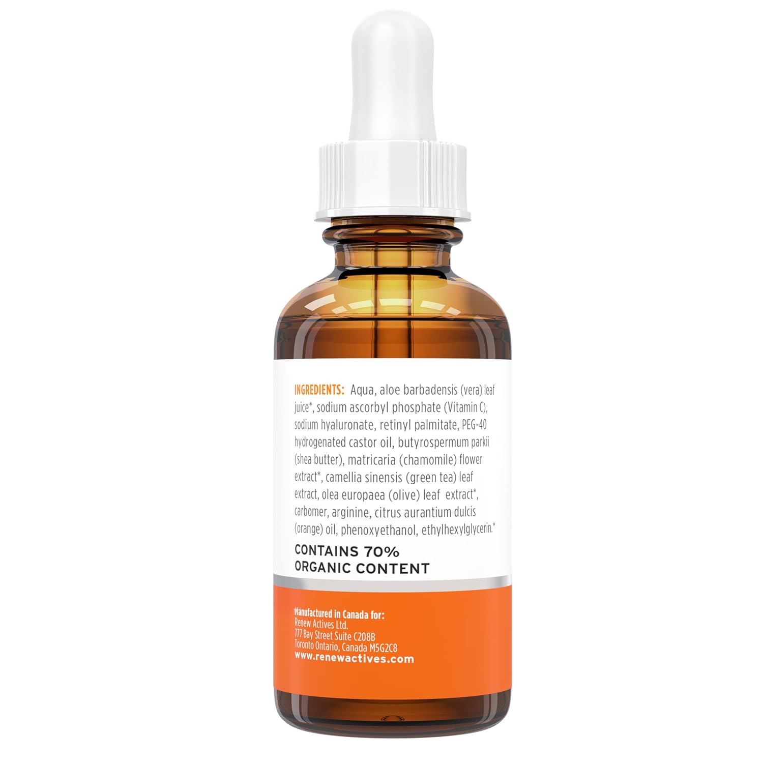 Renew Actives Vitamin C Serum – Anti-Aging Serum with Vitamin C, Hyaluronic Acid & Retinol – 2 fl oz Bottle