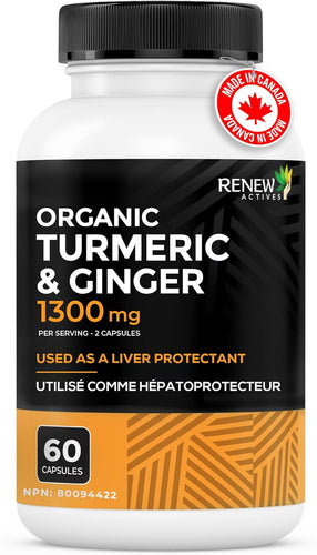 Organic Turmeric W. Ginger & Black Pepper - 60 Capsules