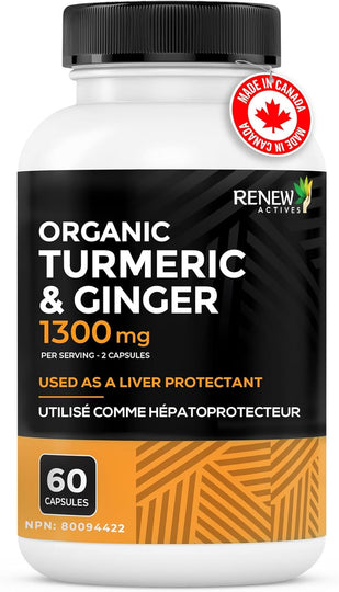 Organic Turmeric W. Ginger & Black Pepper - 60 Capsules