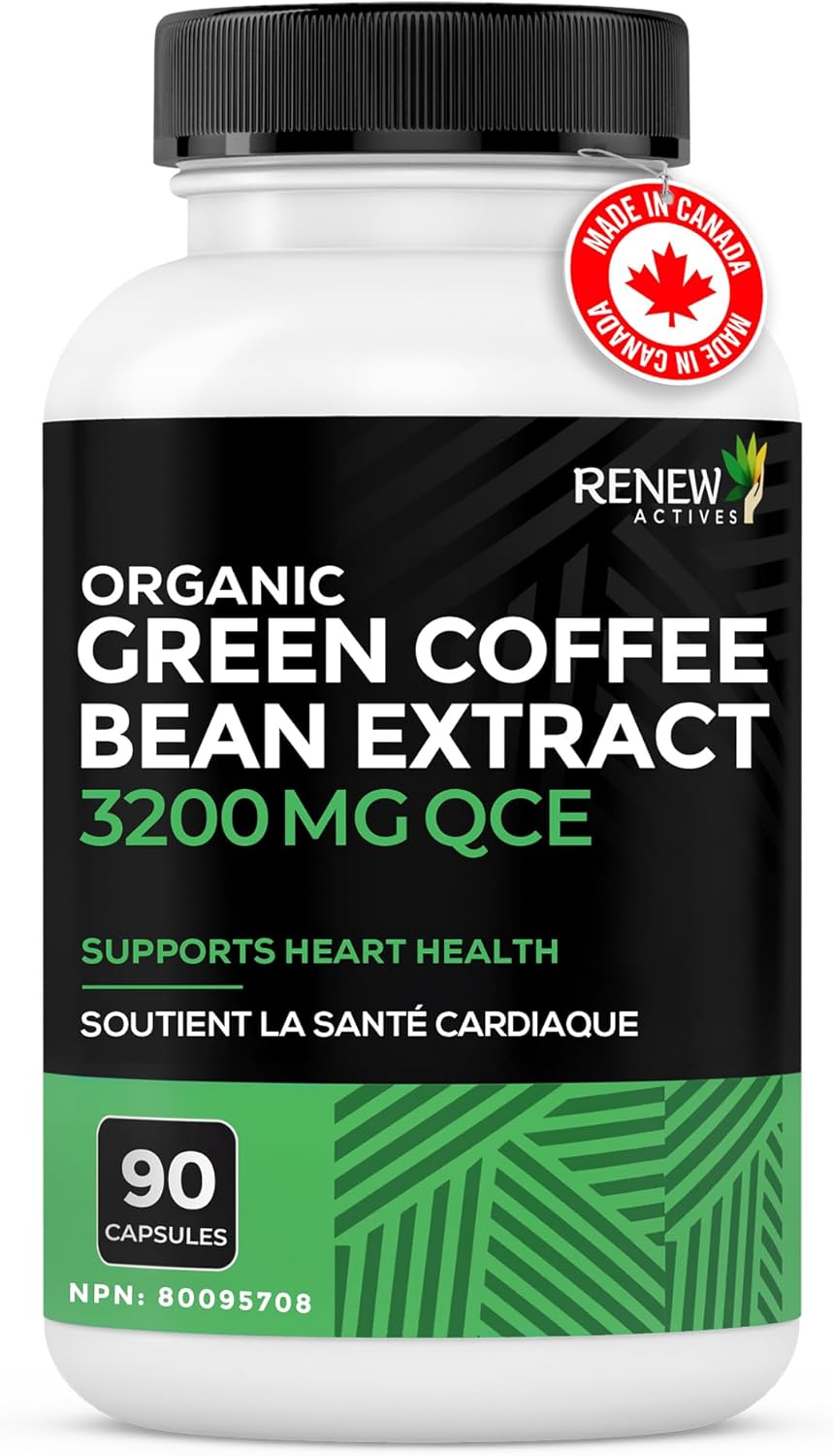 Green Coffee Bean Extract 800mg Capsules - 50% GCA to Boost Metabolism and Energy