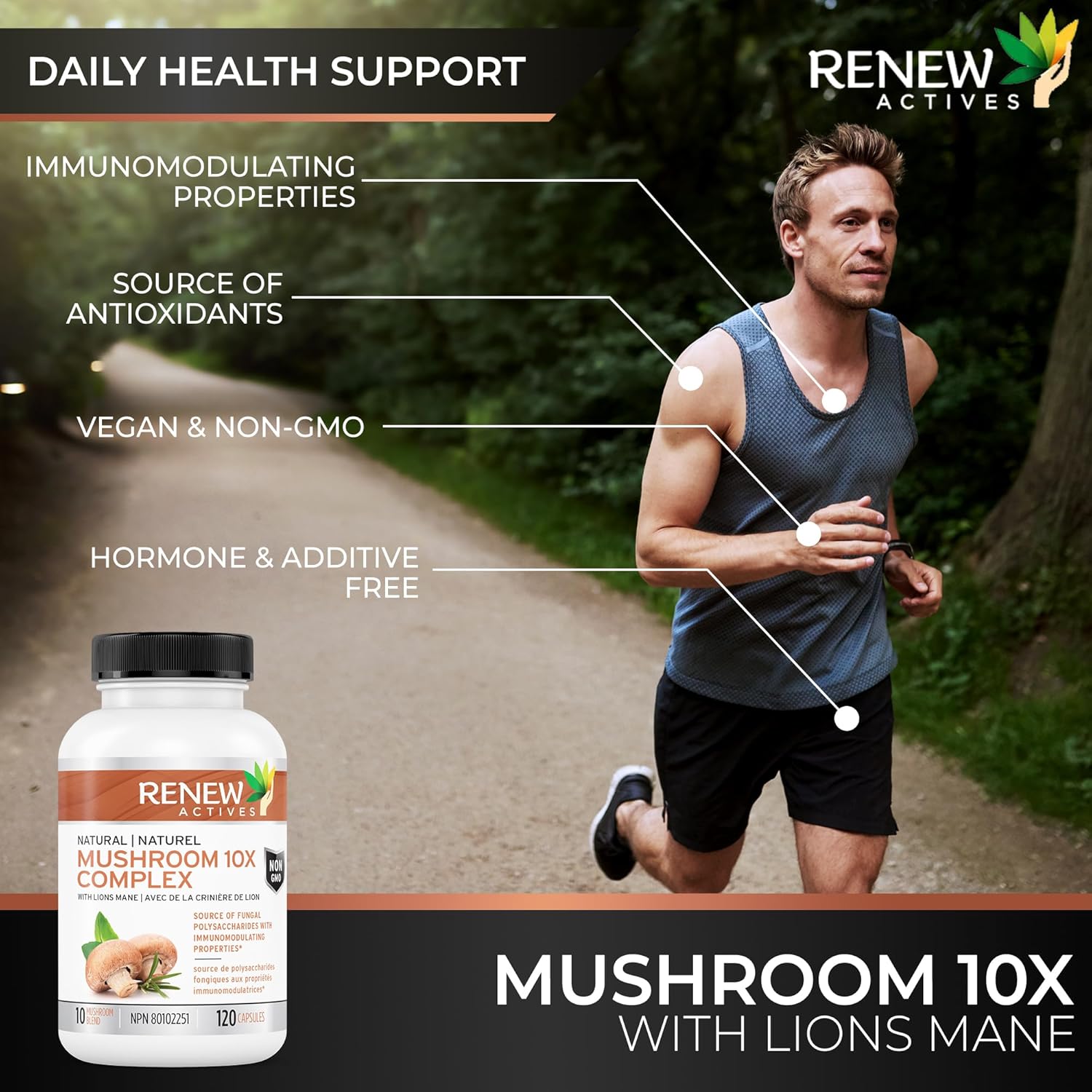 Premium Mushroom 10X Complex with Reishi & Lions Mane
