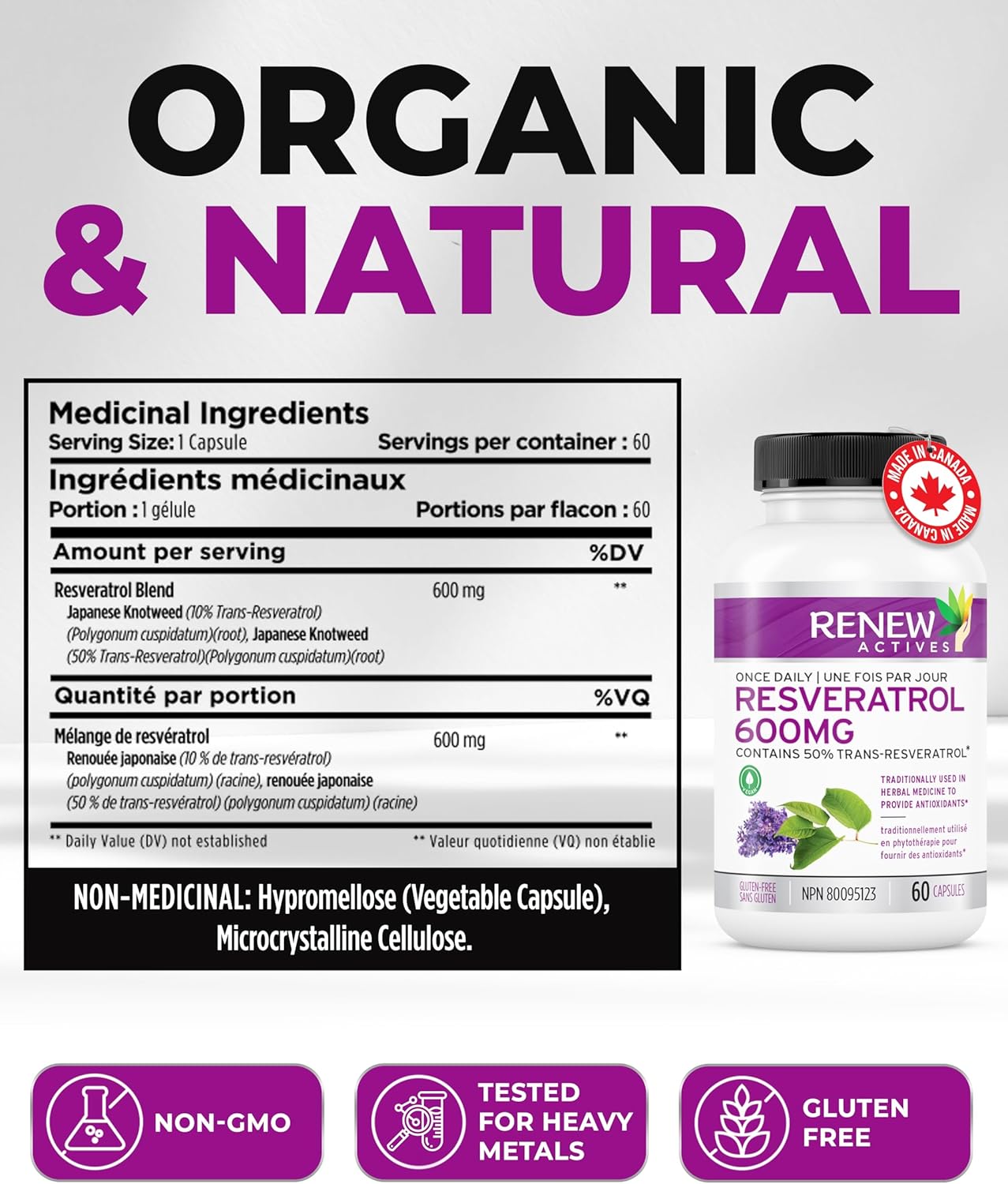 Resveratrol W. 50% Trans Resveratrol - 60 Capsules