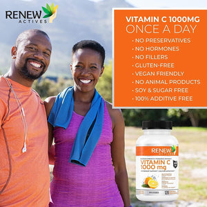 Renew Actives New Maximum Strength Vitamin C 1000MG Supplement - Antioxidant & Immune Booster