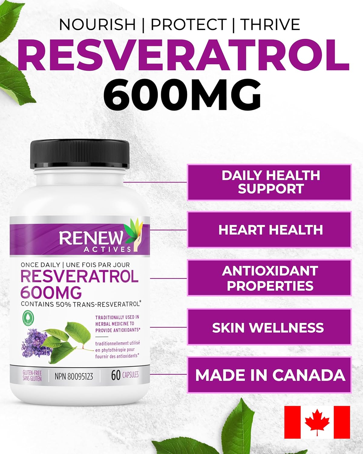 Resveratrol W. 50% Trans Resveratrol - 60 Capsules