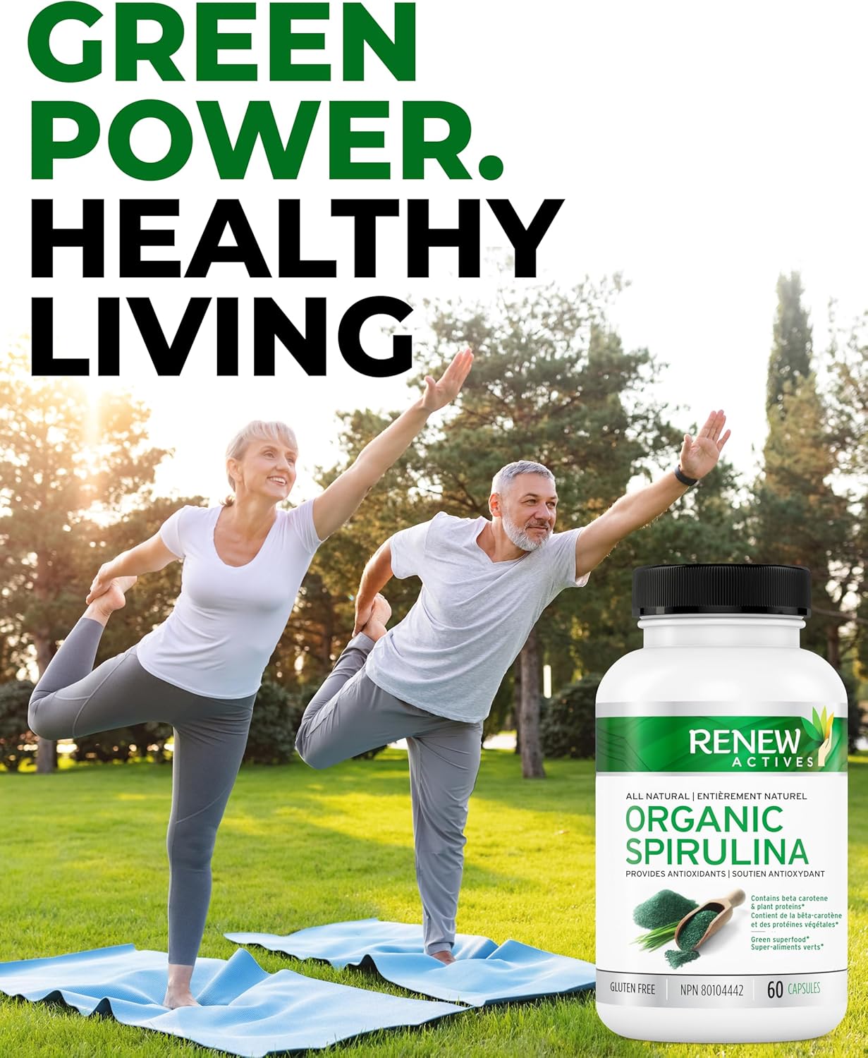 Renew Actives Maximum Strength Spirulina Tablets – Supports Immune System, Heart, Cells and Energy