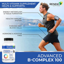 Load image into Gallery viewer, Renew Actives Vitamin B Complex 100, 60 Capsule  – 100% of B1, B2, B3, B5, B-6, B-12
