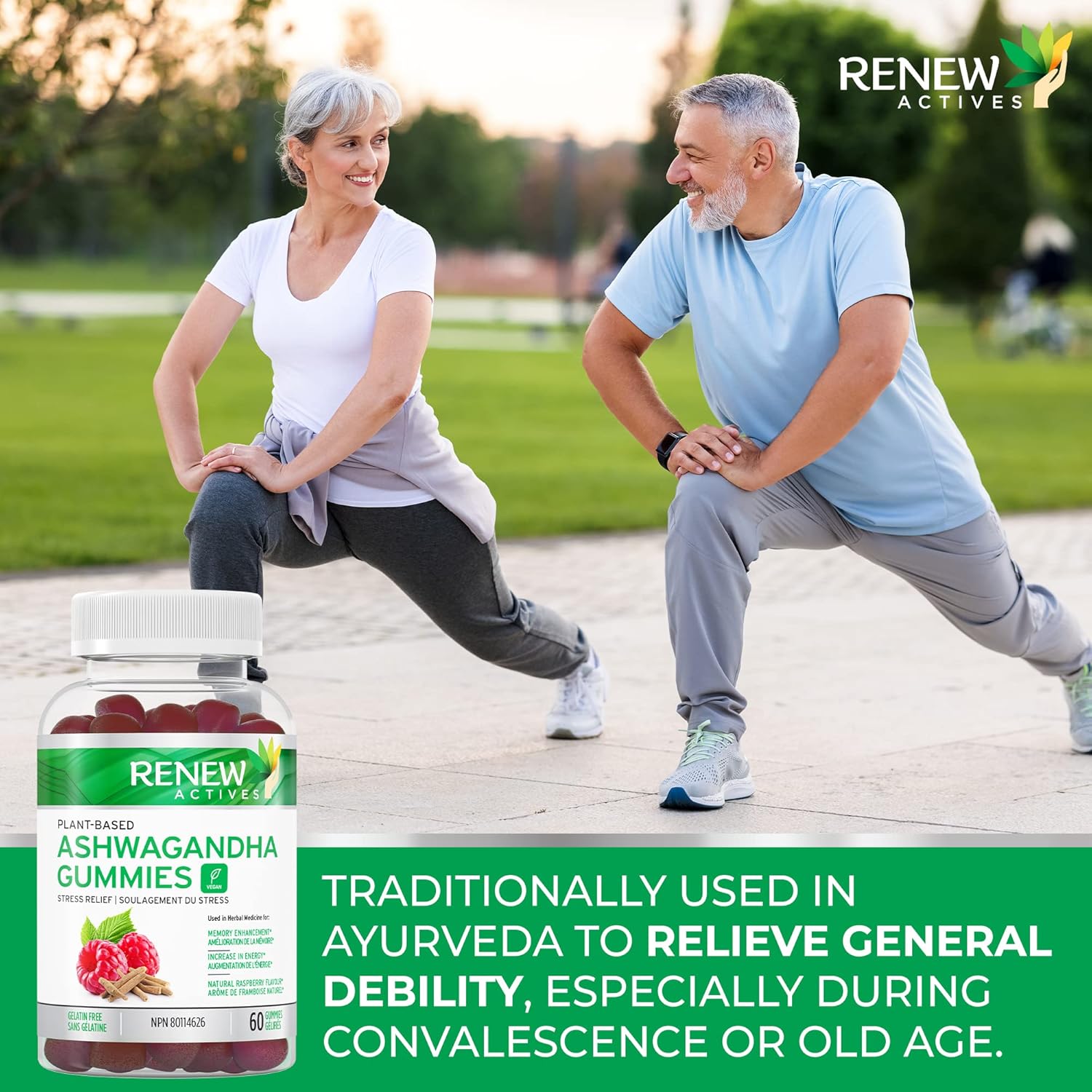 Renew Actives Ashwagandha Gummies, 1500mg, Restore Relaxation, Renew Your Energy