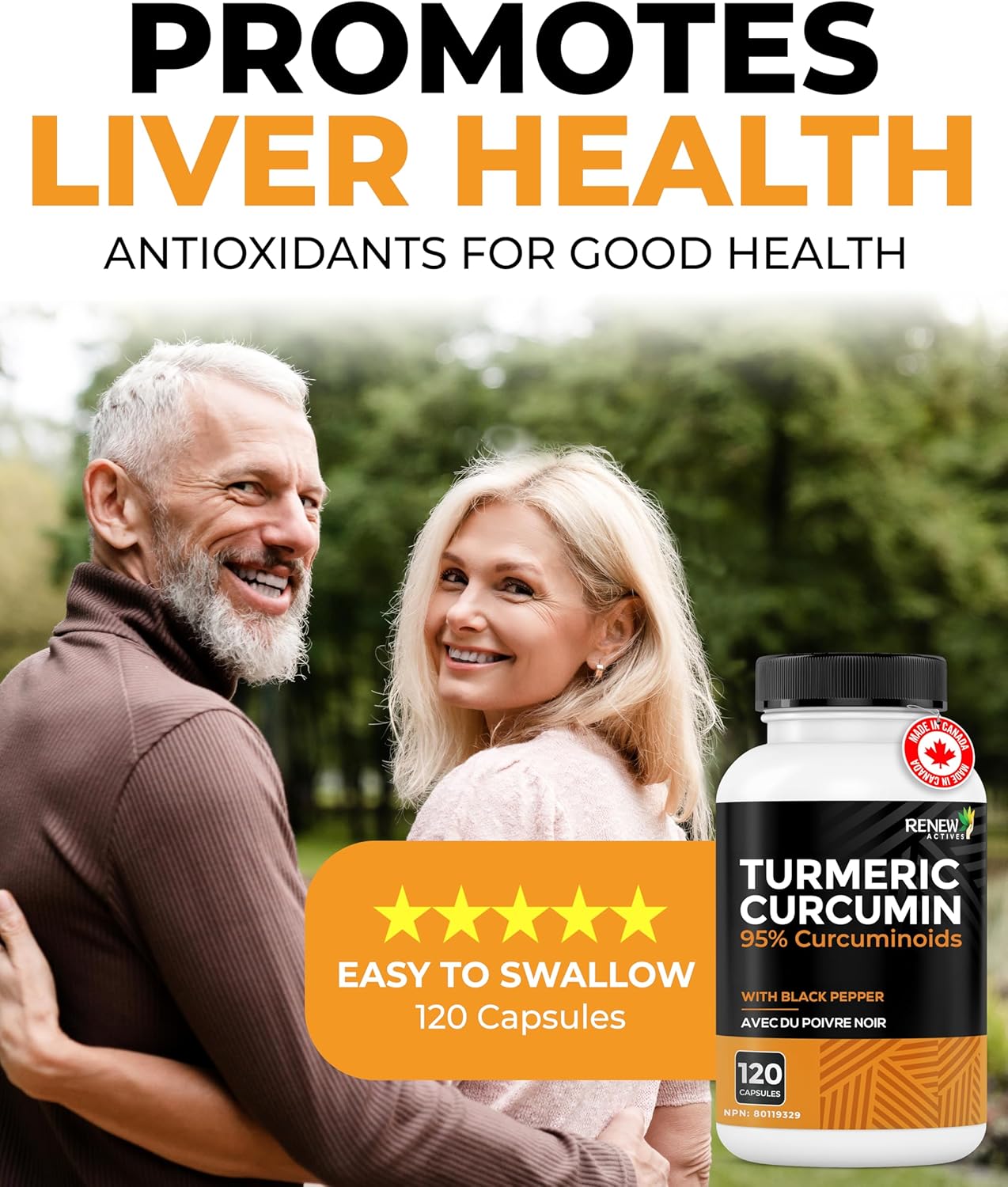 Turmeric Curcurmin & Black Pepper - 120 Capsules