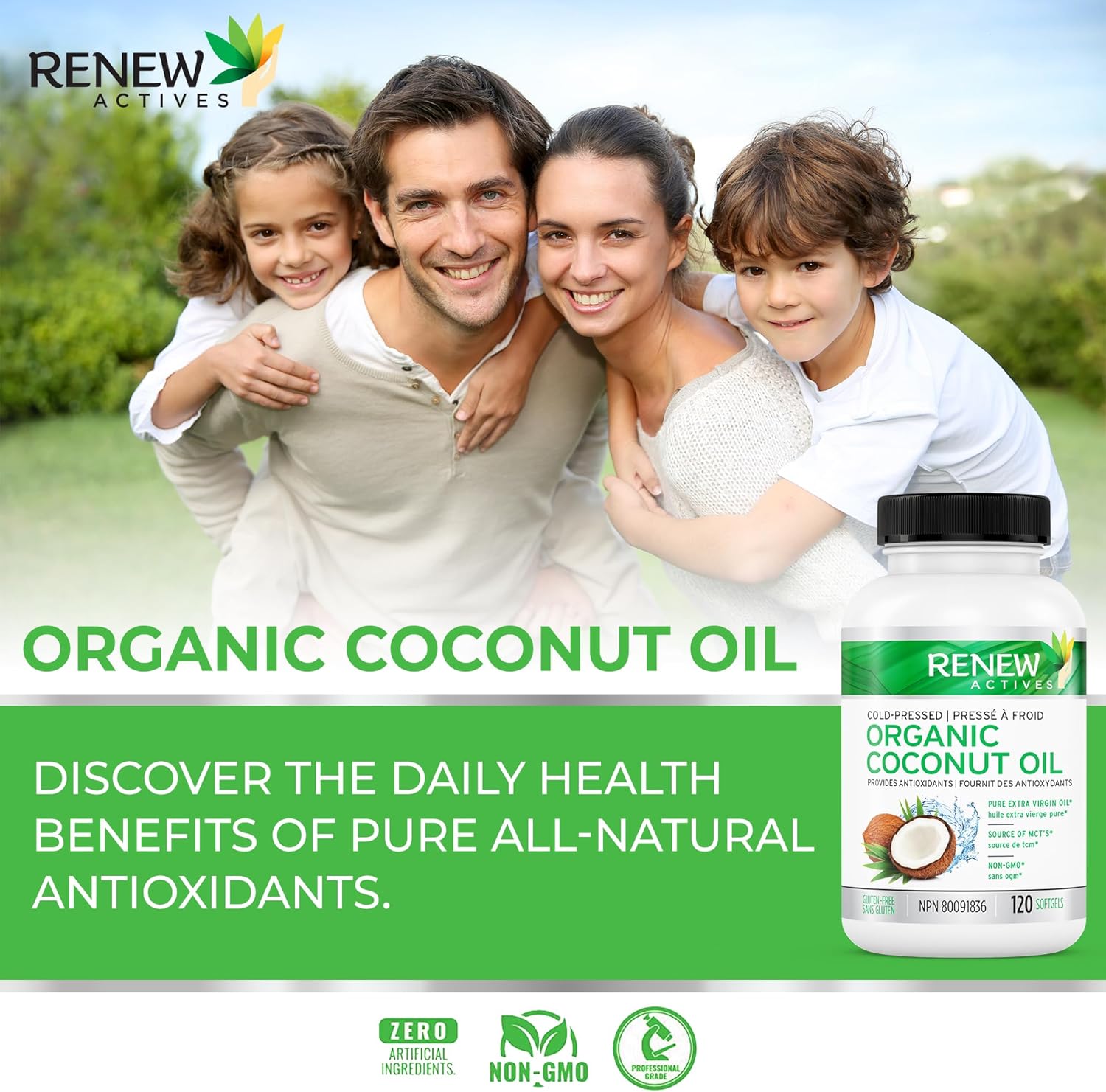 Organic Coconut Oil - 120 Capsules