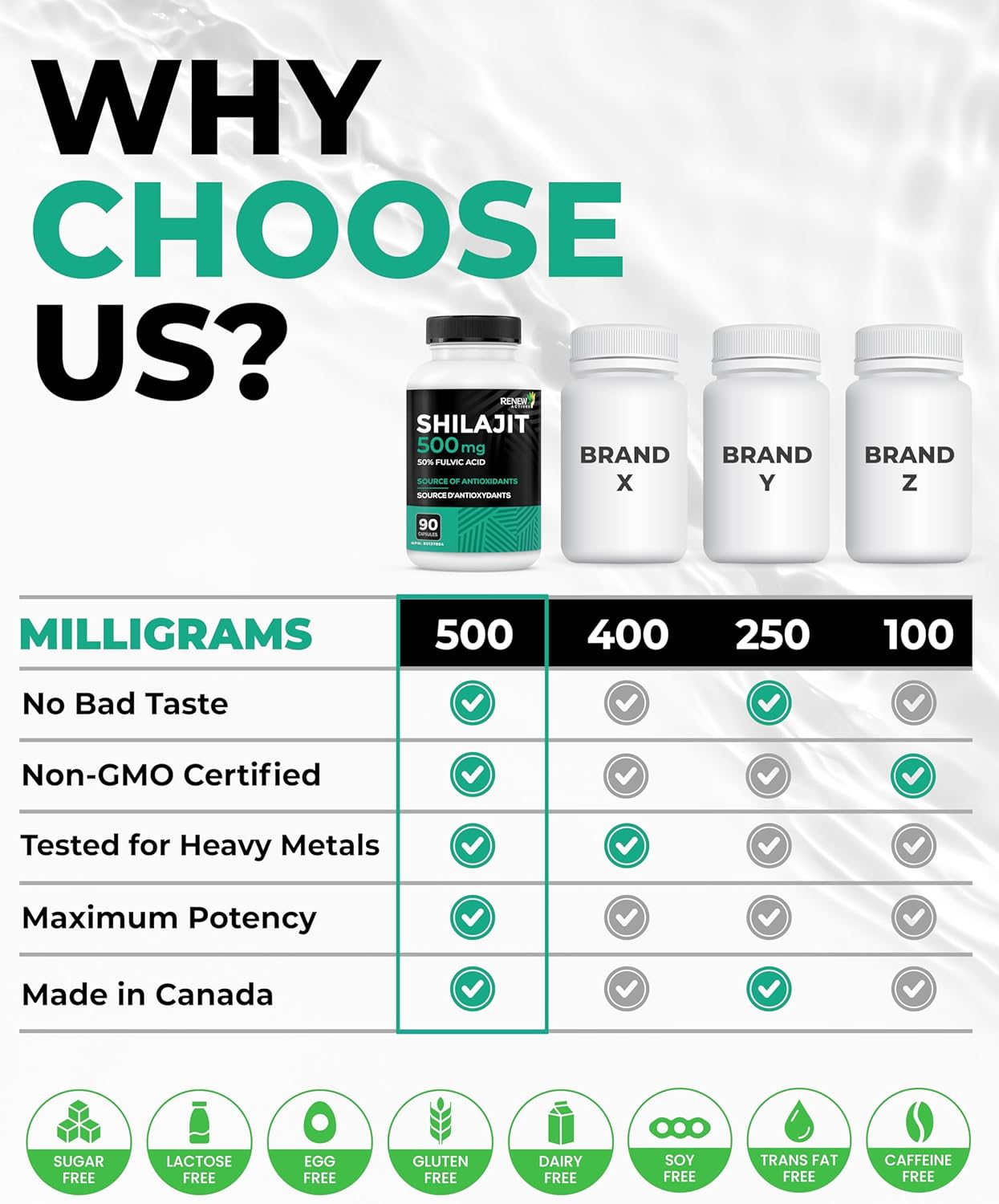 Renew Actives – Premium Shilajit Supplement – Supports Testosterone & Vitality – 90 Capsules