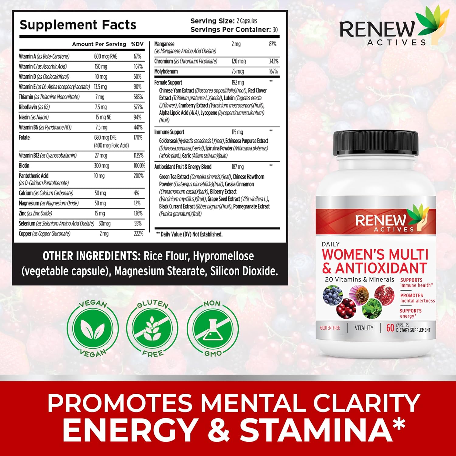 Women's Daily Vitamin & Antioxidant - 60 Capsules