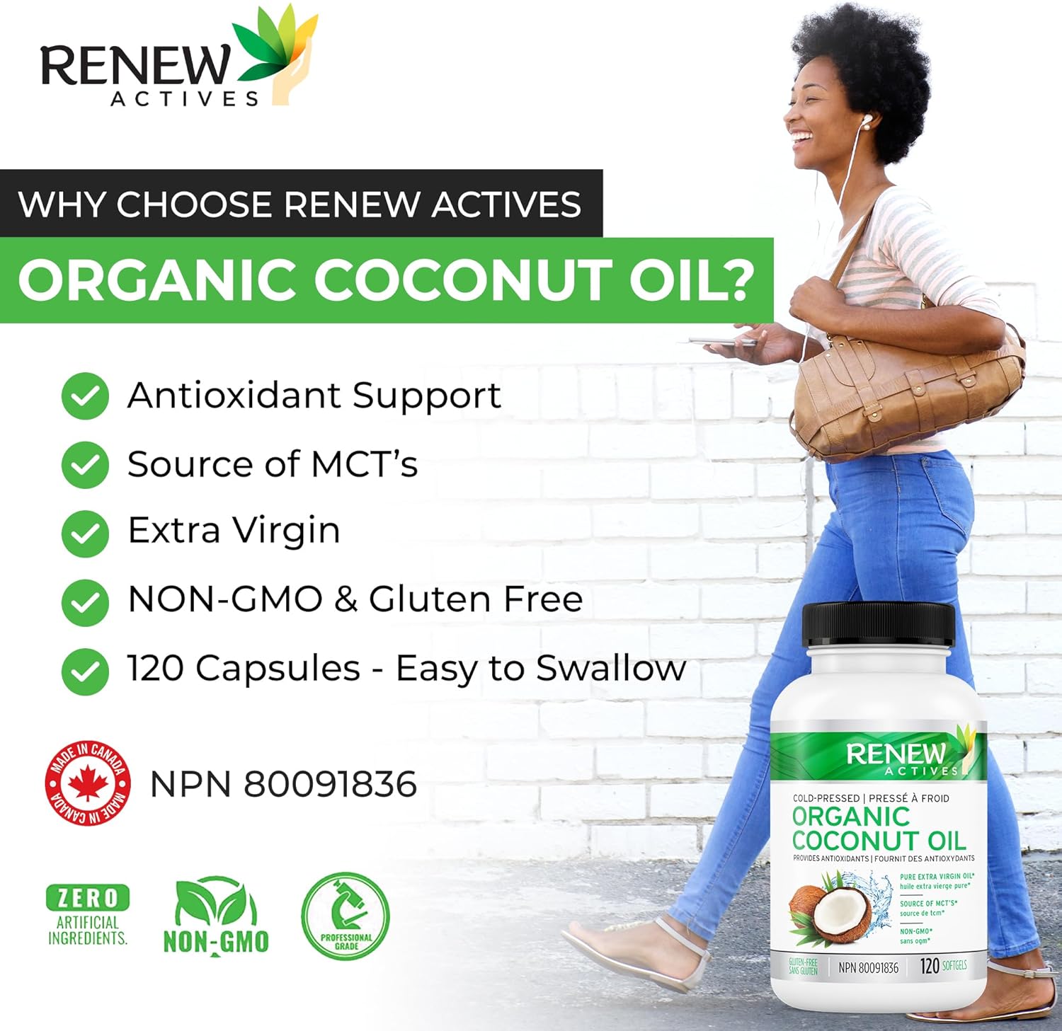 Organic Coconut Oil - 120 Capsules