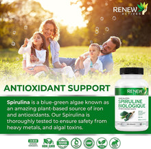 Load image into Gallery viewer, Renew Actives Maximum Strength Spirulina Tablets – Supports Immune System, Heart, Cells and Energy
