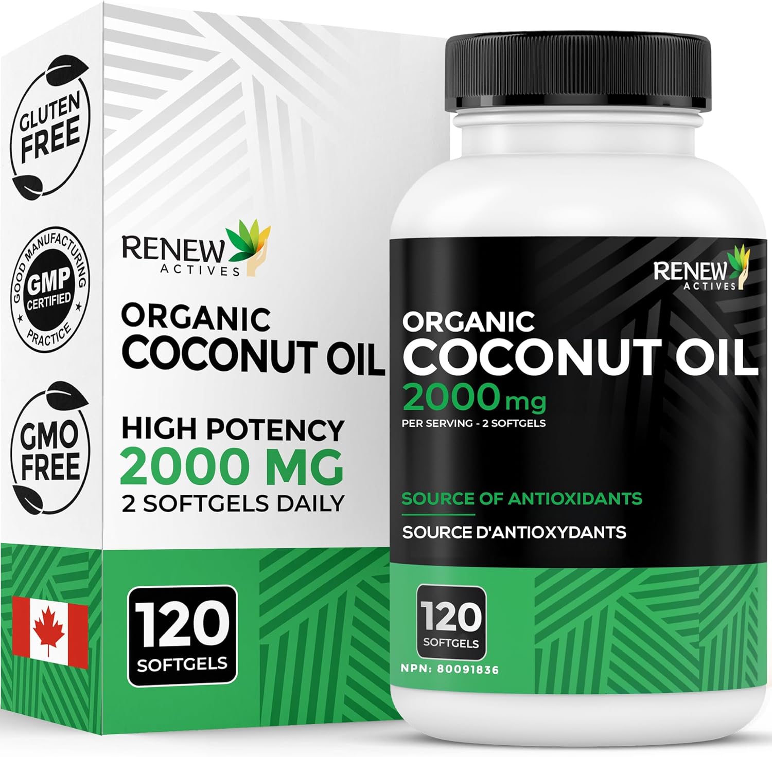 Organic Coconut Oil - 120 Capsules