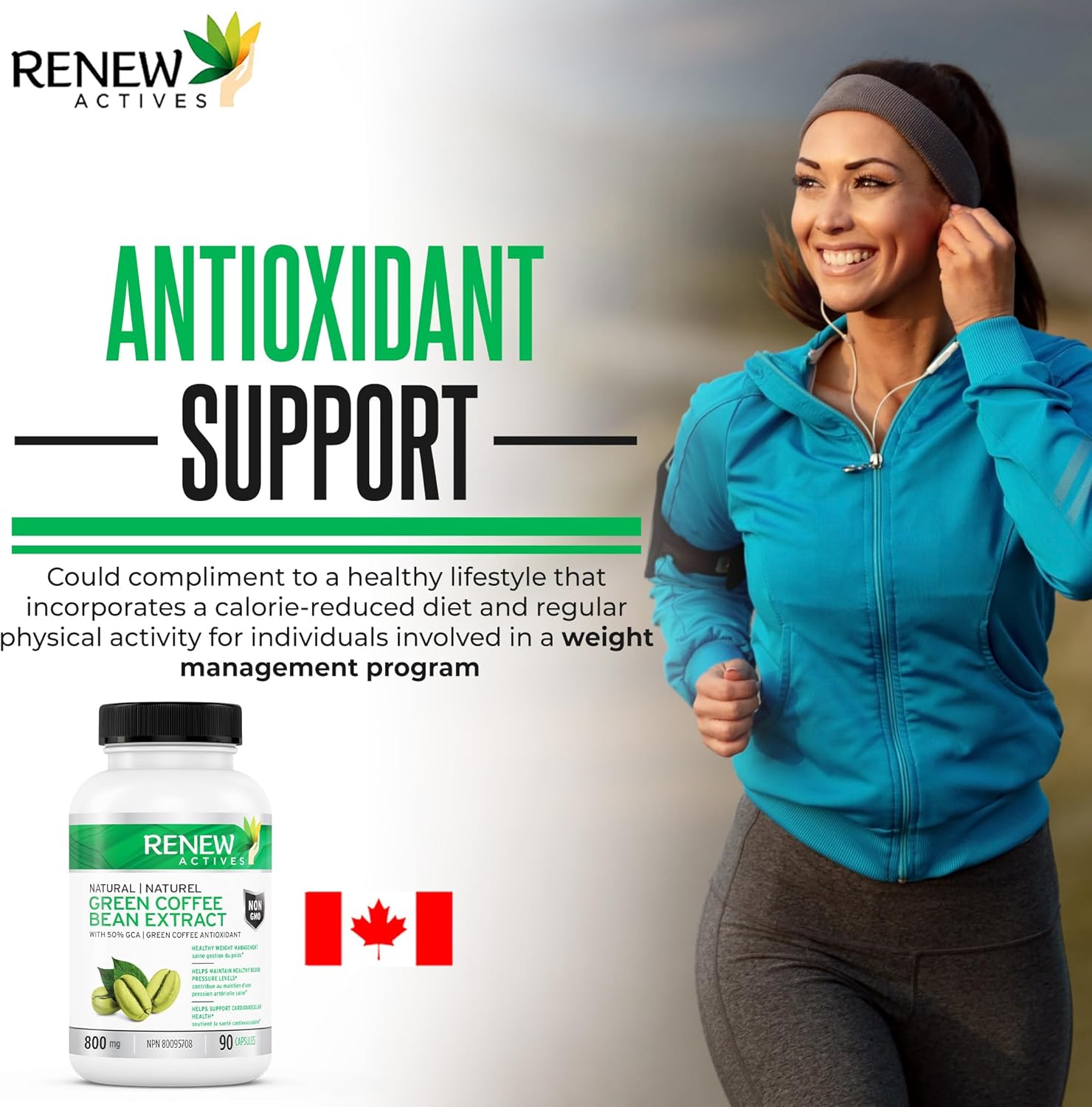 Green Coffee Bean Extract 800mg Capsules - 50% GCA to Boost Metabolism and Energy