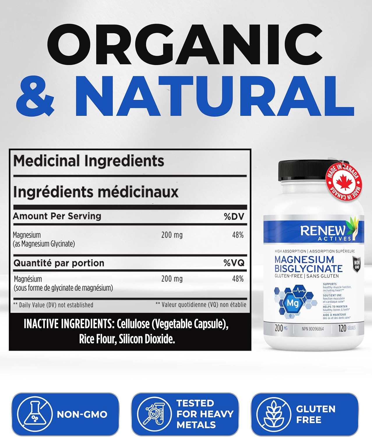 Magnesium Glycinate - 120 Capsules