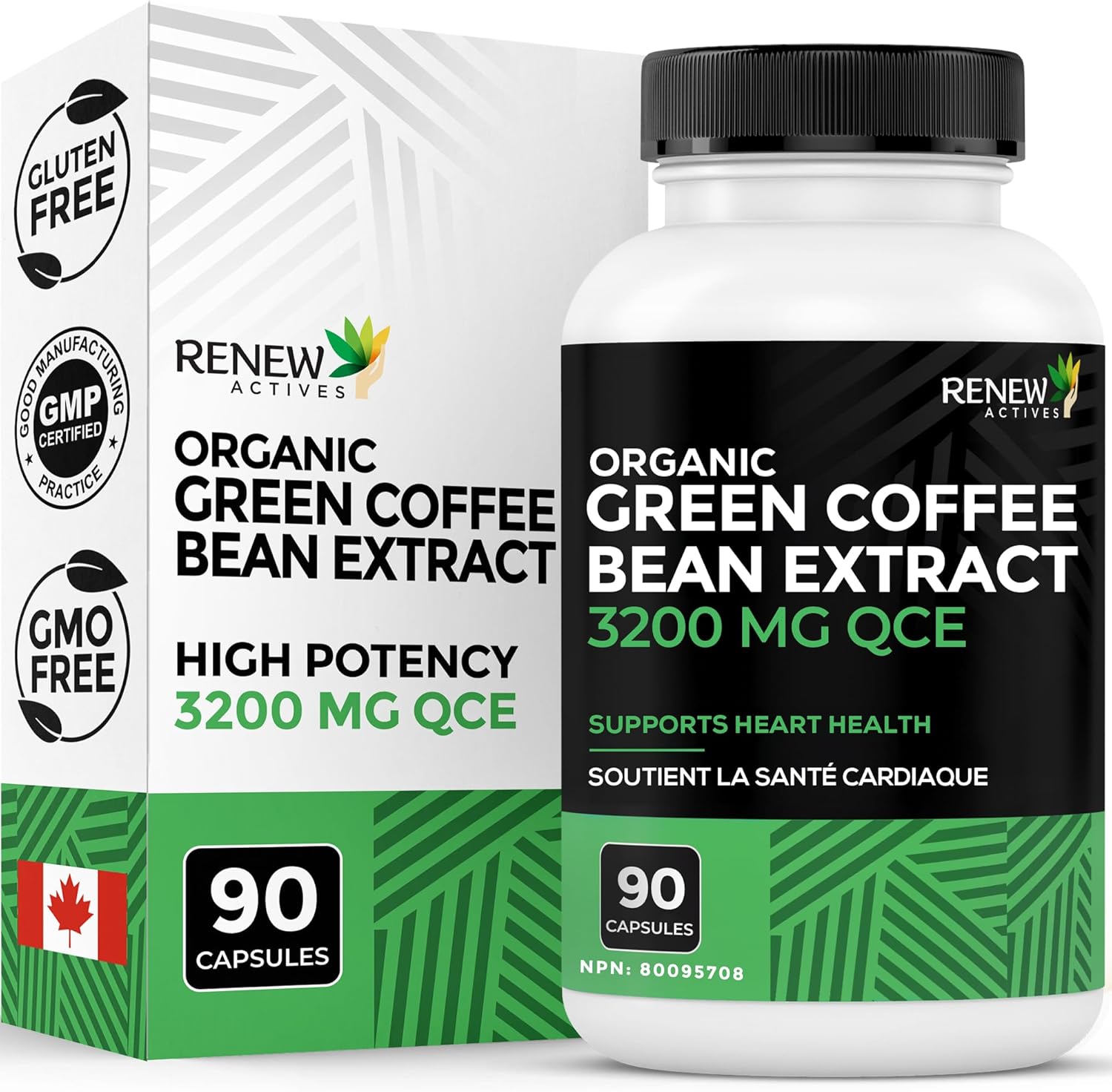 Green Coffee Bean Extract 800mg Capsules - 50% GCA to Boost Metabolism and Energy