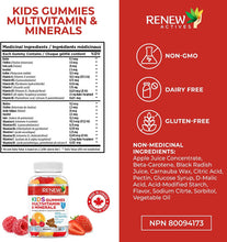 Load image into Gallery viewer, Renew Actives Kids Multivitamin Gummies, (60 Count) Yummy Strawberry/Orange
