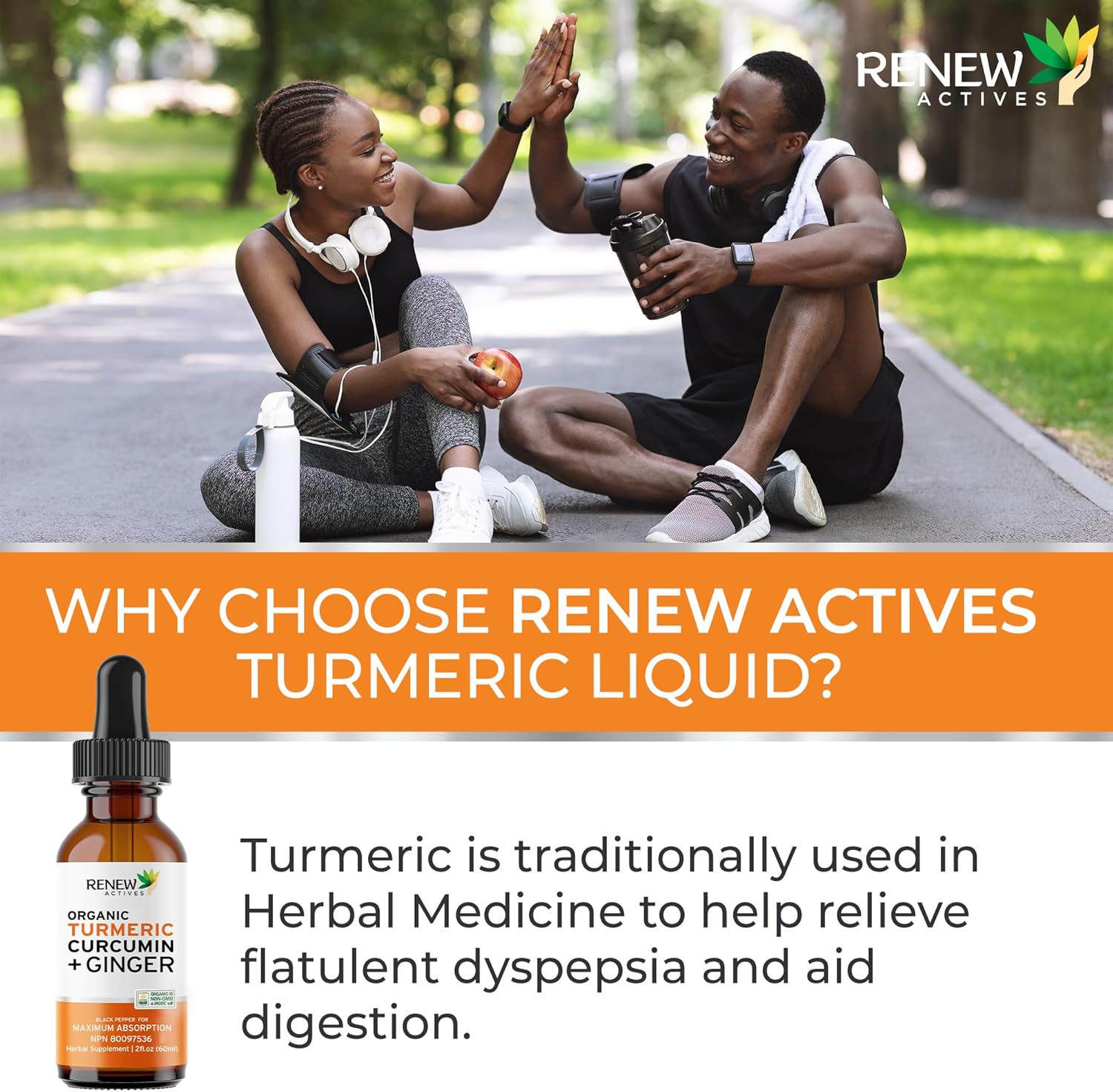 Organic Turmeric Liquid w. Ginger & Lemon Oil