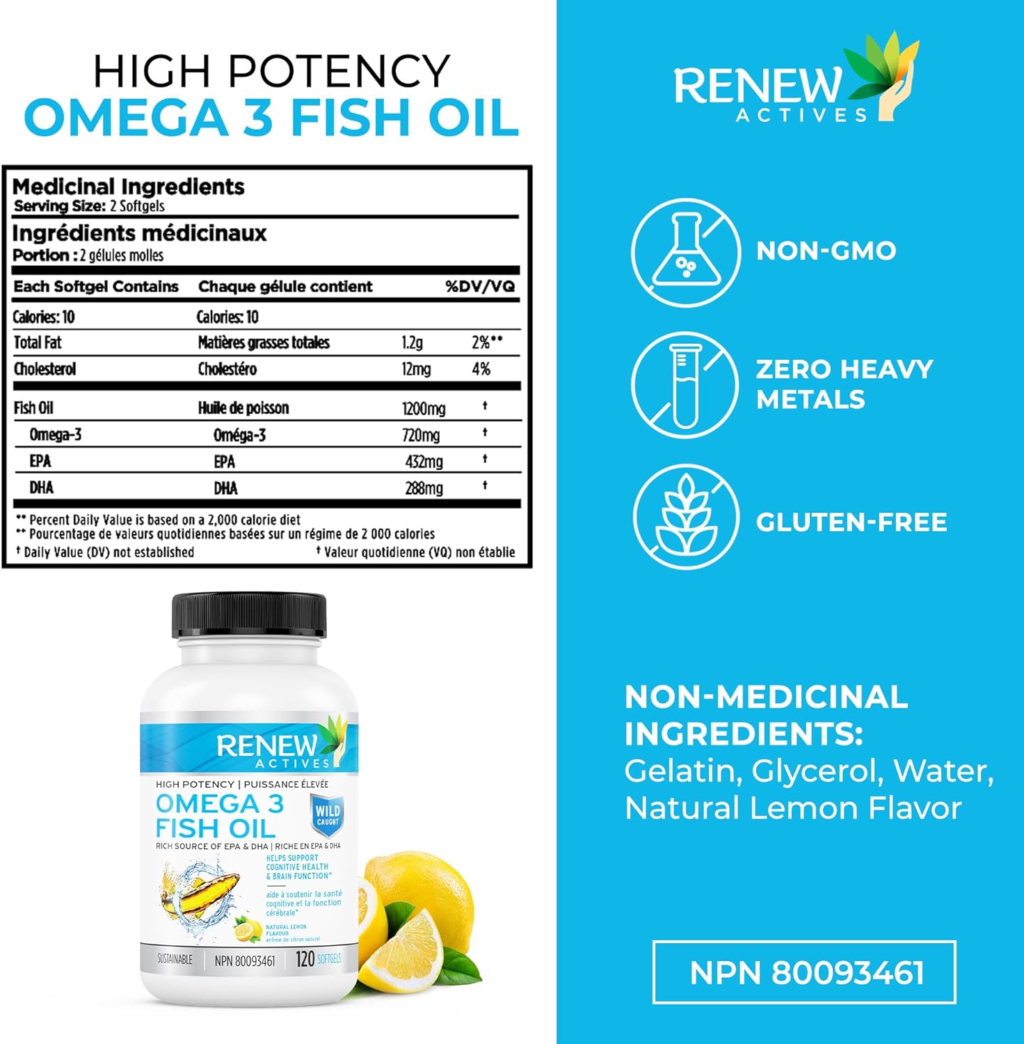 Omega-3 Fish Oil - 120 Softgels