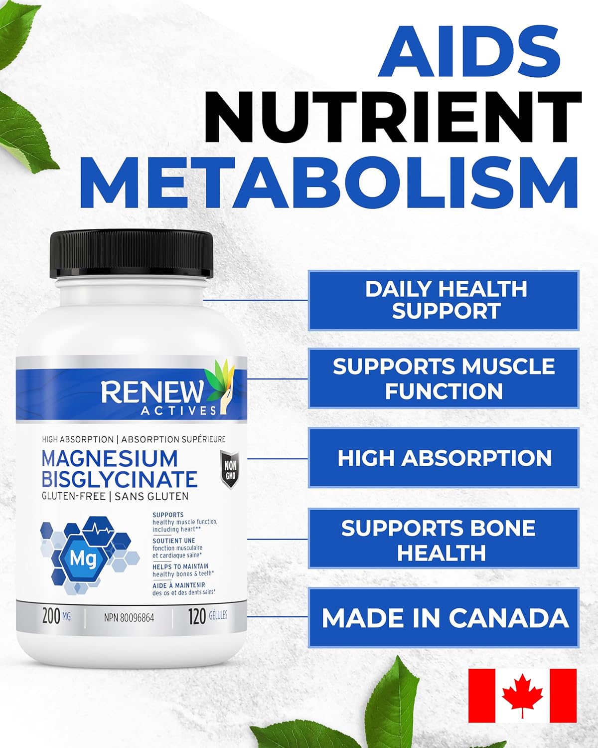 Magnesium Glycinate - 120 Capsules