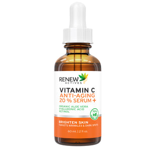 Renew Actives Vitamin C Serum – Anti-Aging Serum with Vitamin C, Hyaluronic Acid & Retinol – 2 fl oz Bottle