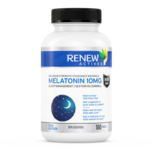 Load image into Gallery viewer, Renew Actives Melatonin 10mg – Promotes a Deeper &amp; Longer Sleep – 180 Tablets
