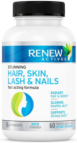 Hair Skin Lash & Nails Supplement - Promotes Longer Hair Growth, Radiant Skin & Stronger Thicker Nails!