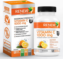 Load image into Gallery viewer, Renew Actives New Maximum Strength Vitamin C 1000MG Supplement - Antioxidant &amp; Immune Booster
