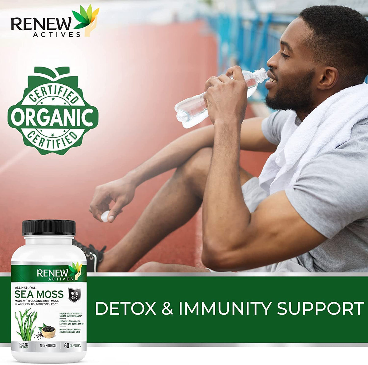 Renew Actives Sea Moss Capsules - Powerful Triple-Action Antioxidant S ...