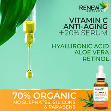 Load image into Gallery viewer, Renew Actives Vitamin C Serum – Anti-Aging Serum with Vitamin C, Hyaluronic Acid &amp; Retinol – 2 fl oz Bottle

