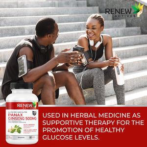 Renew Actives Panax Ginseng Supplement 500mg - Help Boost Energy, Performance & Cognitive Function