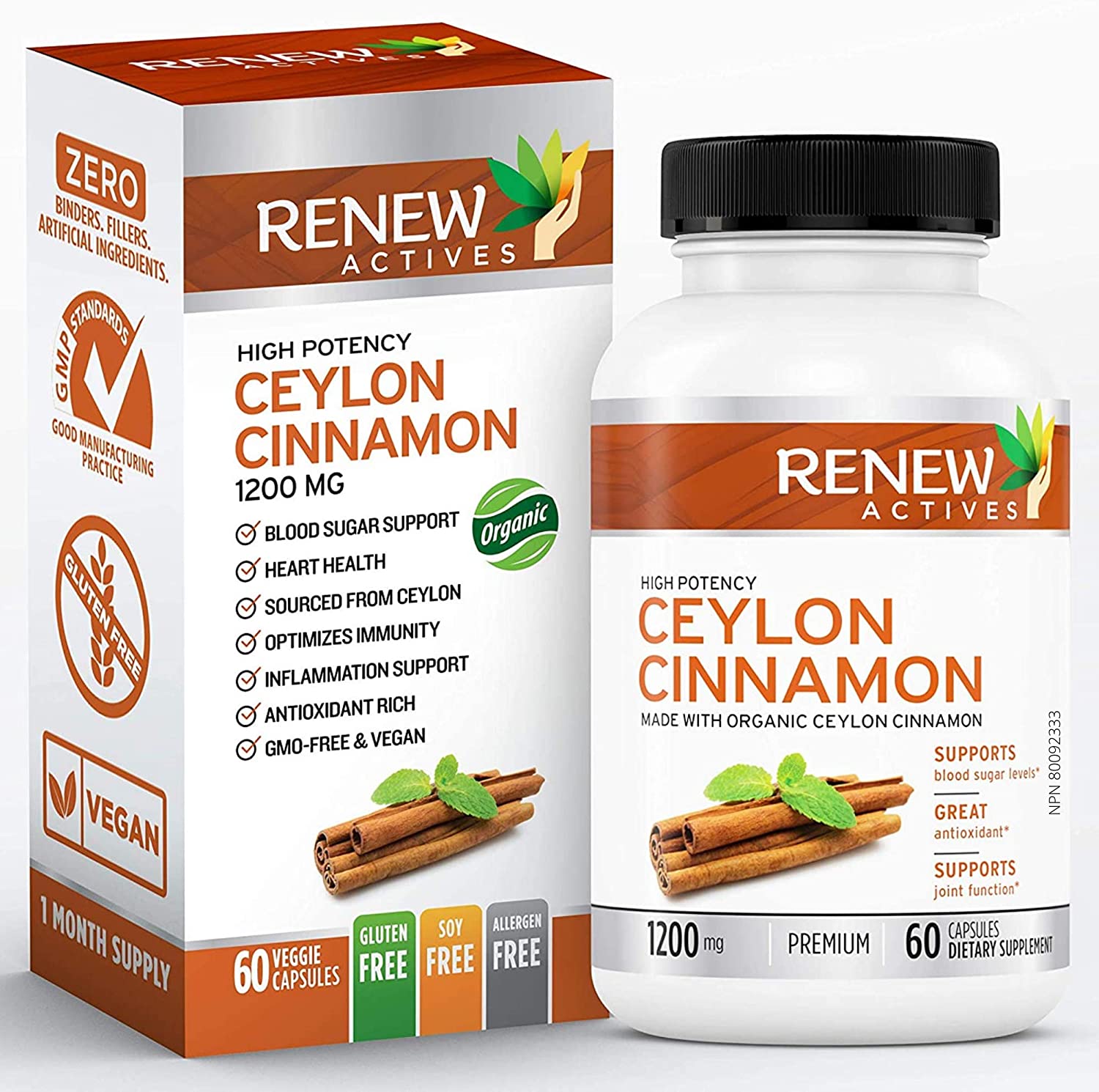 Organic Ceylon Cinnamon  - 60 Capsules 