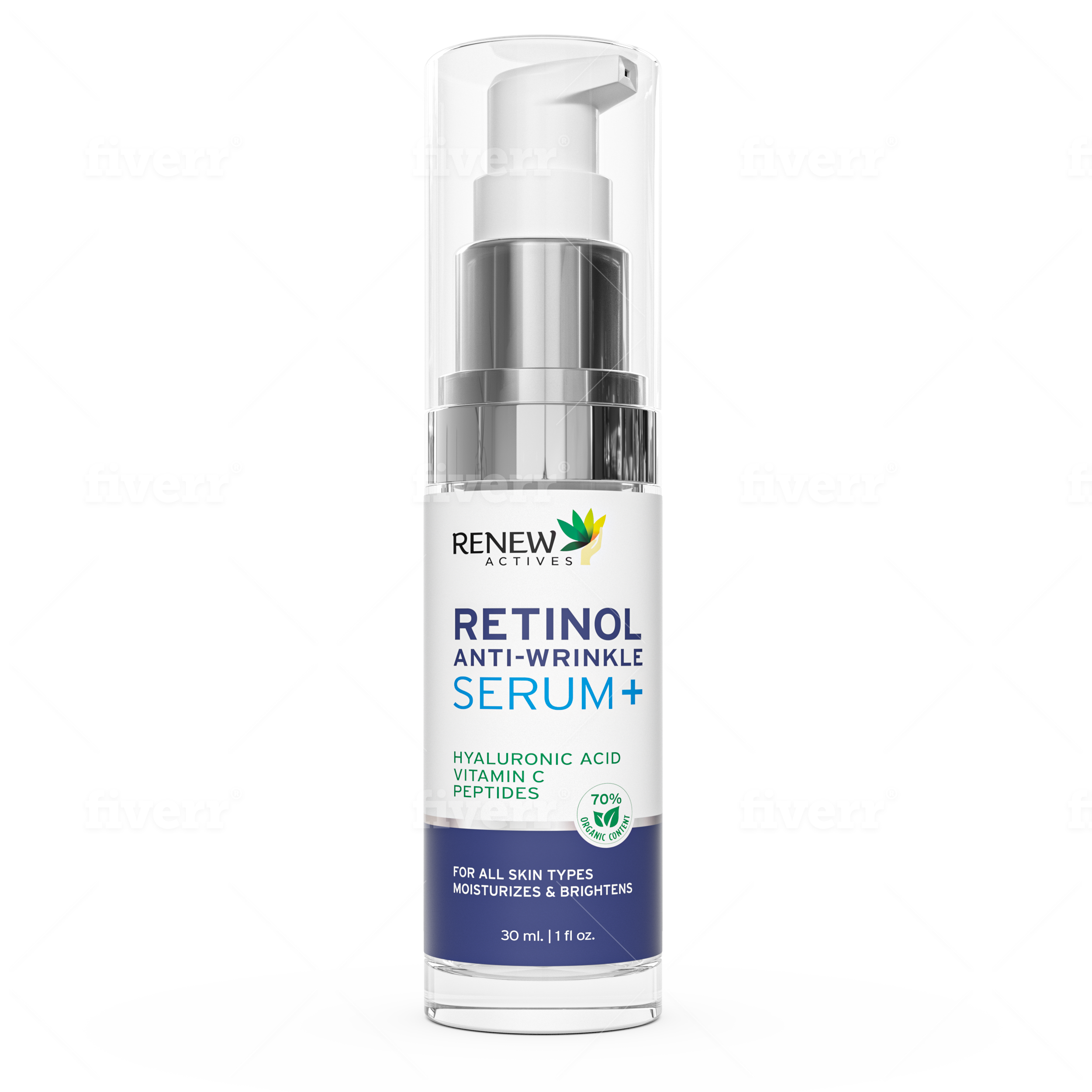 Pure 1% Retinol Serum for Face with Hyaluronic Acid & Vitamin C